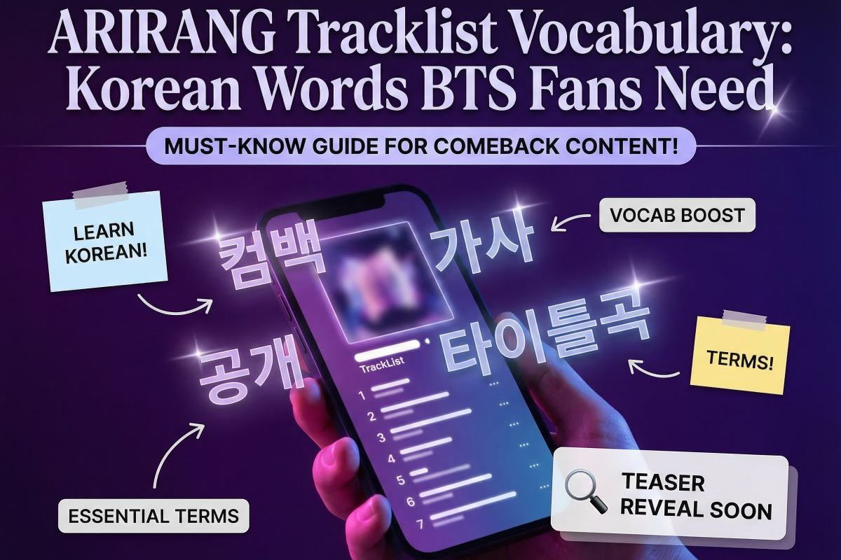 ARIRANG Tracklist: Korean Words BTS Fans Need
