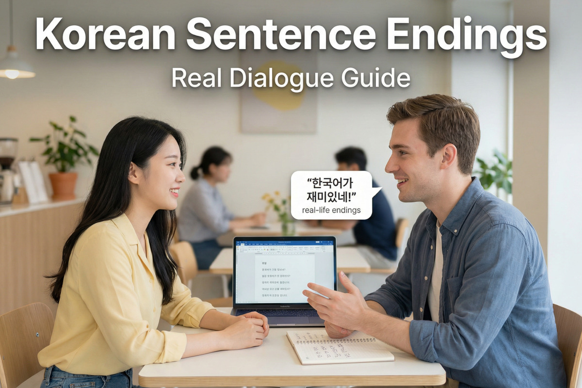 Korean sentence enders in real speech, explained with dialogue