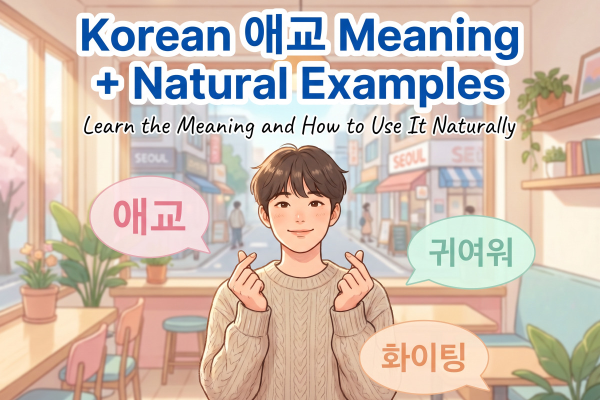 Korean 애교: Learn the Meaning and How to Use It Naturally
